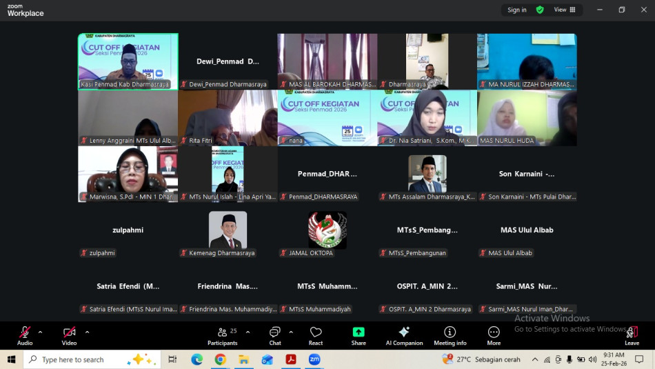 Kepala MI Al Azhar Hadiri Rapat Cut Off Seksi Penmad 2026: Kemenag Dharmasraya Tekankan Penguatan Program Unggulan.