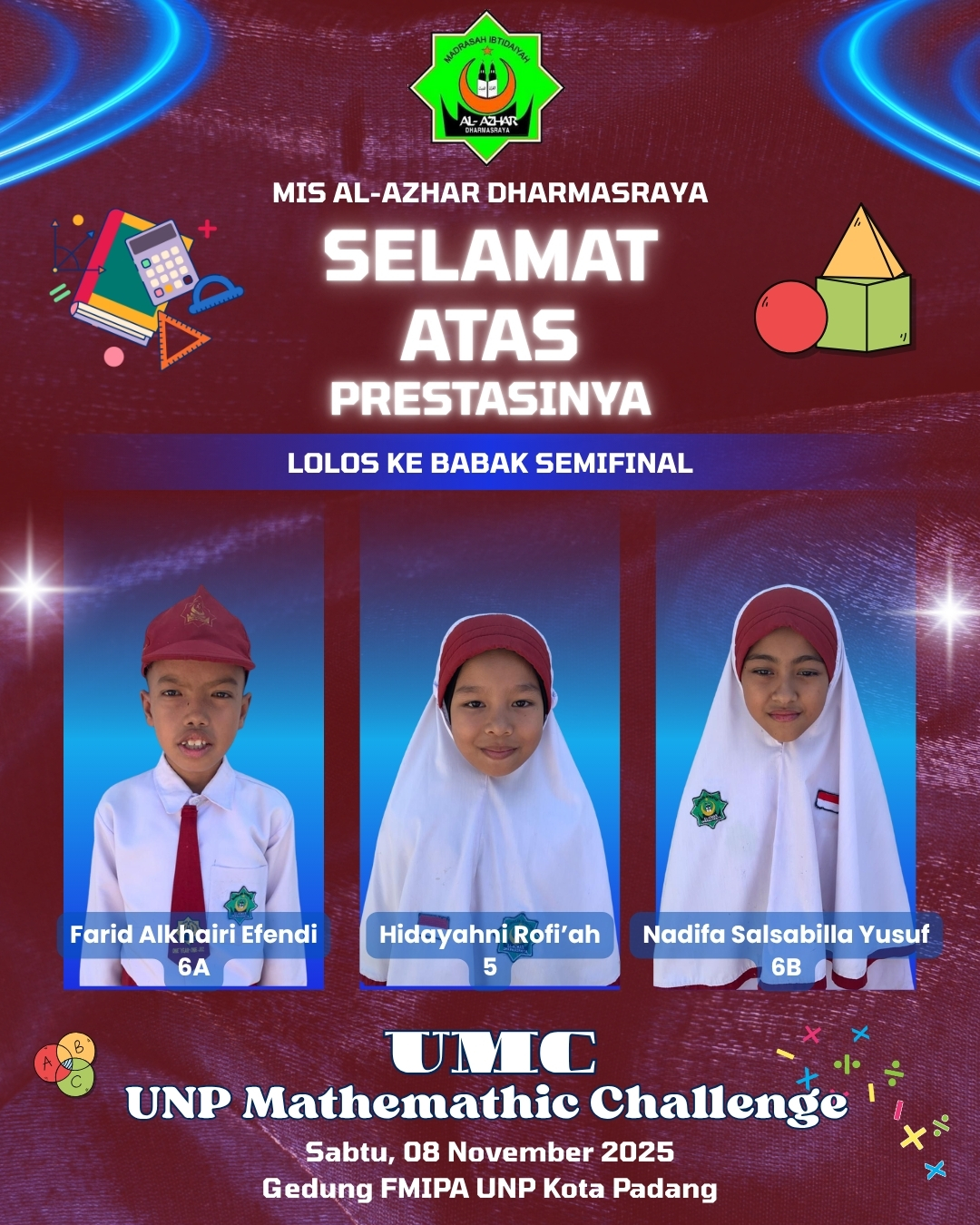 Bangga! Siswa-Siswi MIS Al-Azhar Dharmasraya Lolos ke Semifinal UMC 2025